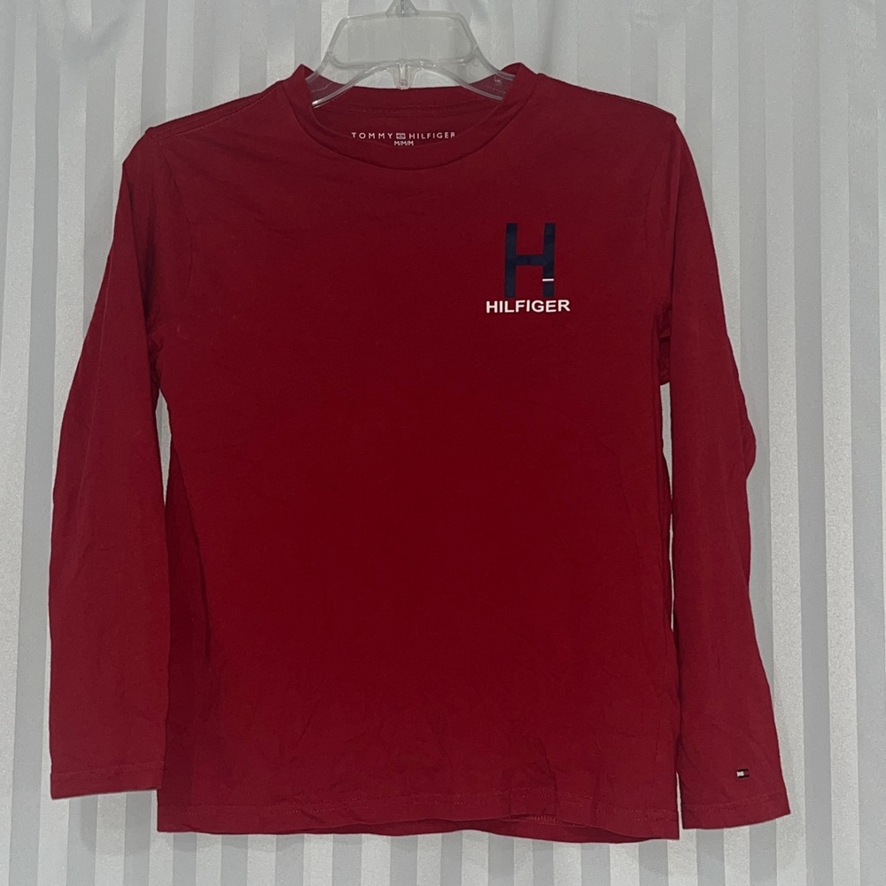 Tommy Hilfiger Kids' Bold Red Long Sleeve Tee